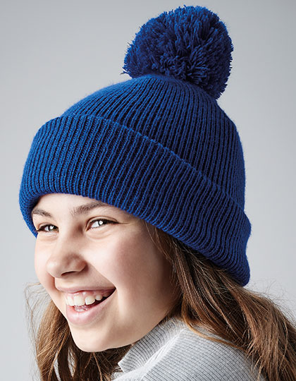 Beechfield CB406B Dziecięca czapka zimowa Junior Reflective Bobble Beanie