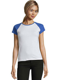 Koszulka SOL'S - L195 Women´s Raglan Colour-T Milky