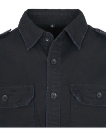 Build Your Brand Koszula męska z długim rękawem Vintage Shirt Long Sleeve