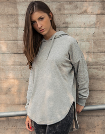 Build Your Brand BY037 Bluza damska z kapturem i zaokrąglonym dołem Ladies´ Oversized Hoody