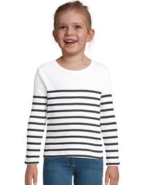 Koszulka SOL'S - L03101 Kids´ Long Sleeve Striped T-Shirt Matelot