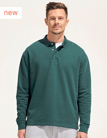 Bluza polo SOL'S - L03990 Unisex Polo Collar Sweatshirt Heritage